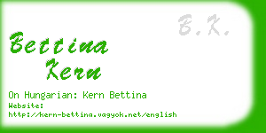 bettina kern business card
